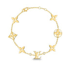[Cyra]  STAR AND SUN 7 MOTIFS GOLD BRACELET
