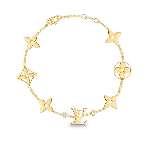 [Cyra]  STAR AND SUN 7 MOTIFS GOLD BRACELET