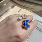[Cyra]  2026 NEW MODEL SPRING LUCKY 3 MOTIF GOLD RING