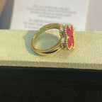 [Cyra] NEW CLOVER PINK ENAMEL RINGS