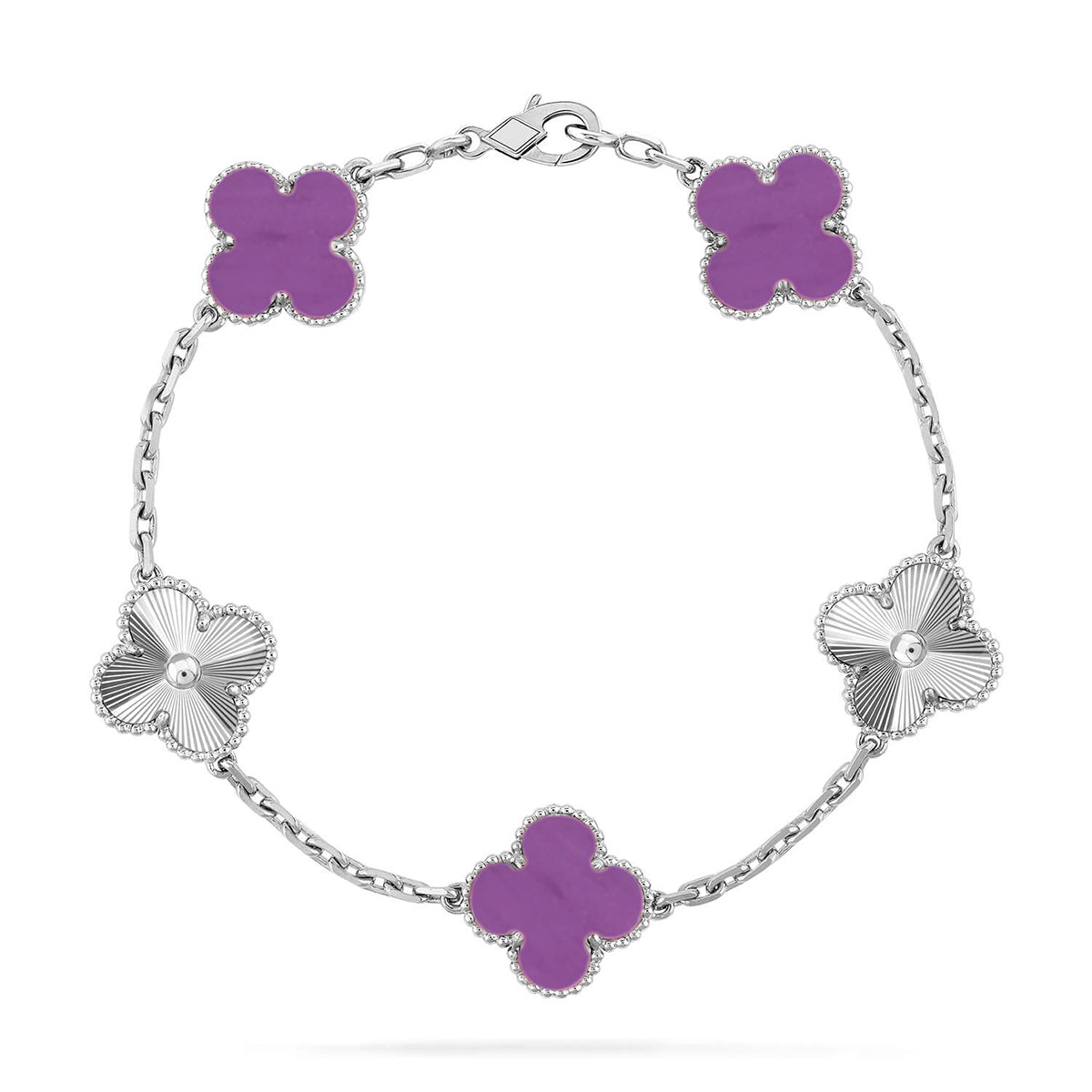 [Cyra] New  CLOVER 5 MOTIF VIOLET BRACELET COLLECTION