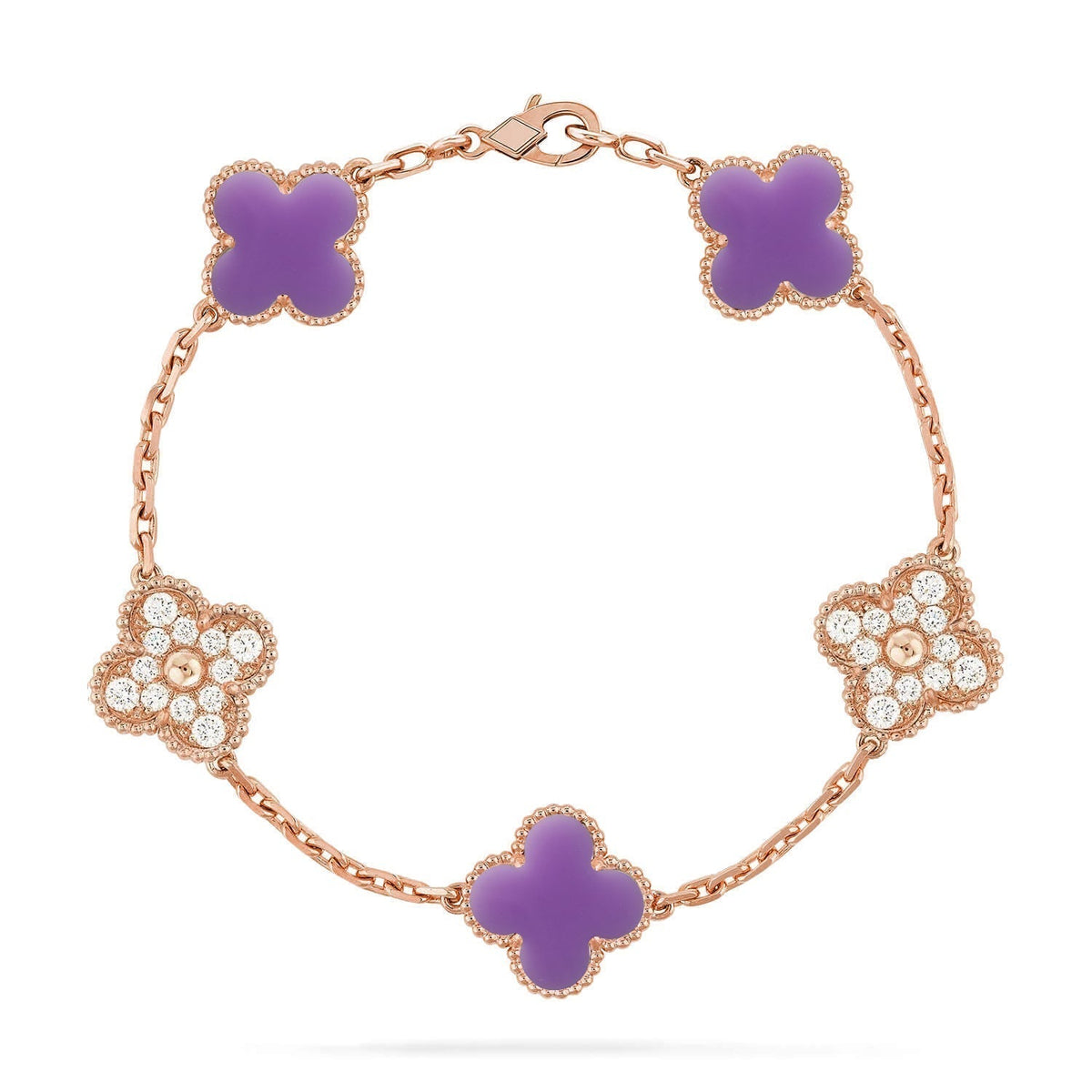 [Cyra] New CLOVER 5 MOTIF LIGHT PURPLE BRACELET COLLECTION
