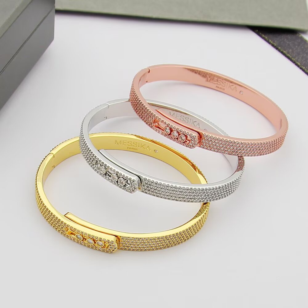 [Cyra] Move Noa Full Pavé Diamond Bangle Bracelet