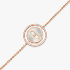 [Cyra]   MOVE ARMBAND AUS ROSÉGOLD MIT WEISSEM PERLMUTT UND DIAMANTEN
