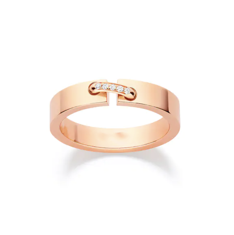 [Cyra]  ALLIANCE RING LIENS VIDENCE DIAMANT 4MM