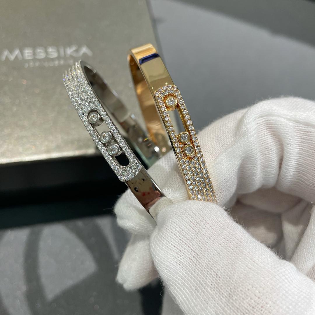 [Cyra] Move Noa Rose Gold Pavé Diamond Bangle Bracelet