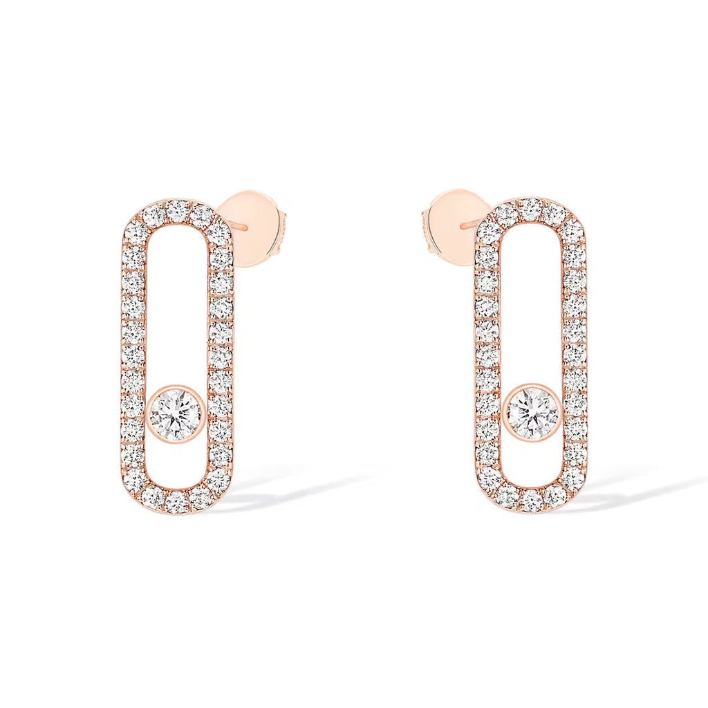 [Cyra] MOVE UNO STUD DIAMOND PAVED EARRINGS
