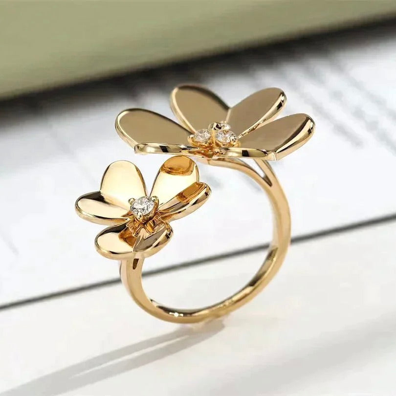 [Cyra] CLOVER COSMOS GOLD-DIAMANT-RING