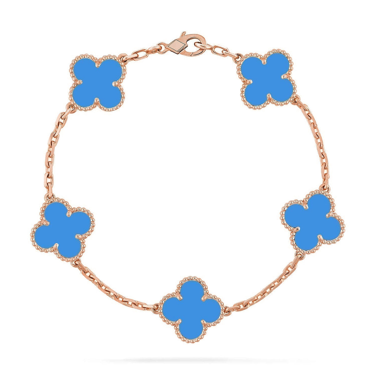 [Cyra] New CLOVER 5 MOTIF BLUE AGATE BRACELET COLLECTION