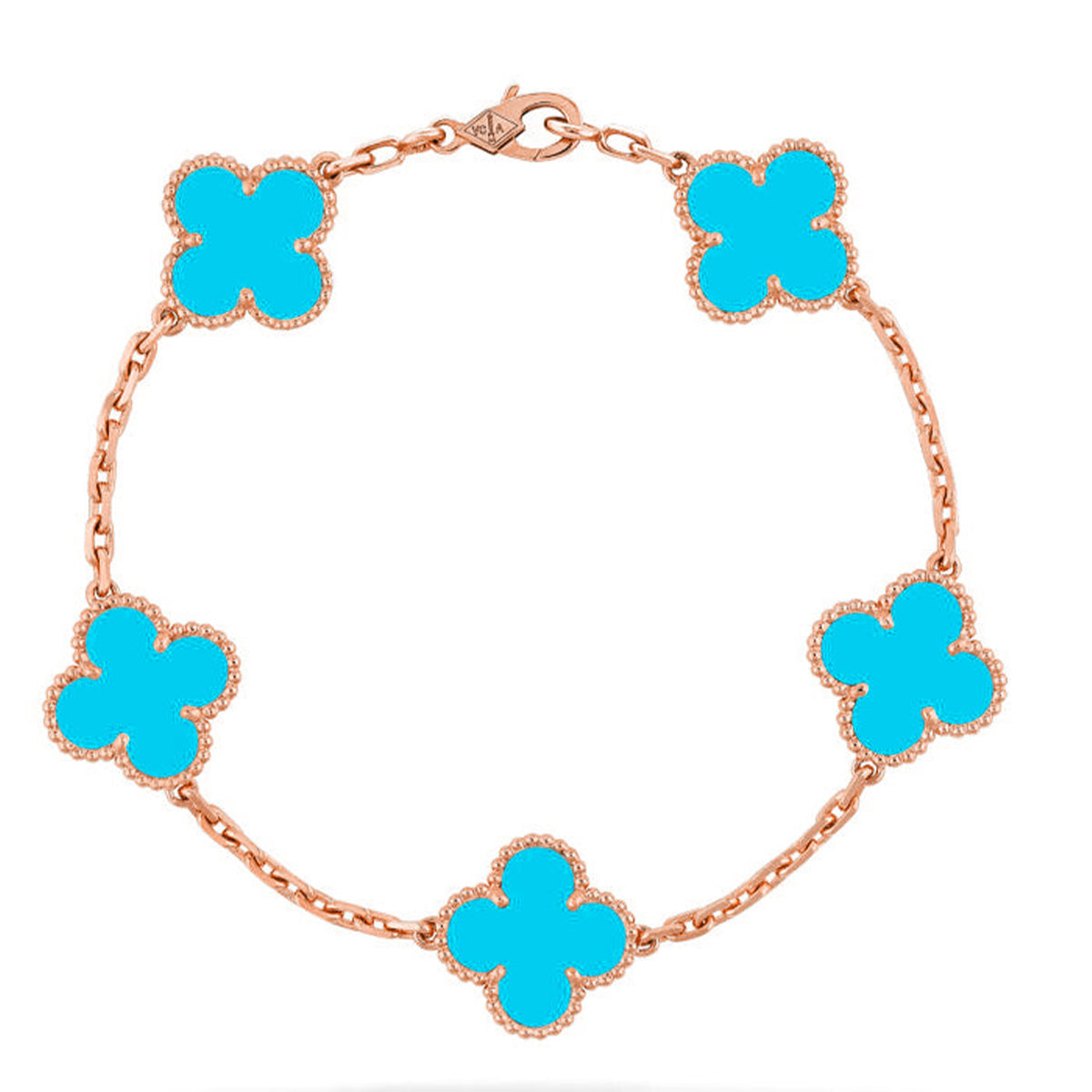 [Cyra] New  CLOVER 5 MOTIF TURQUOISE BRACELET COLLECTION