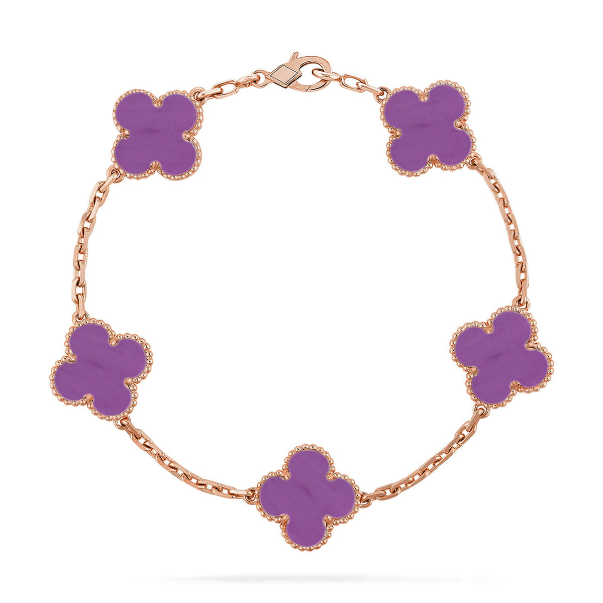 [Cyra] New  CLOVER 5 MOTIF VIOLET BRACELET COLLECTION