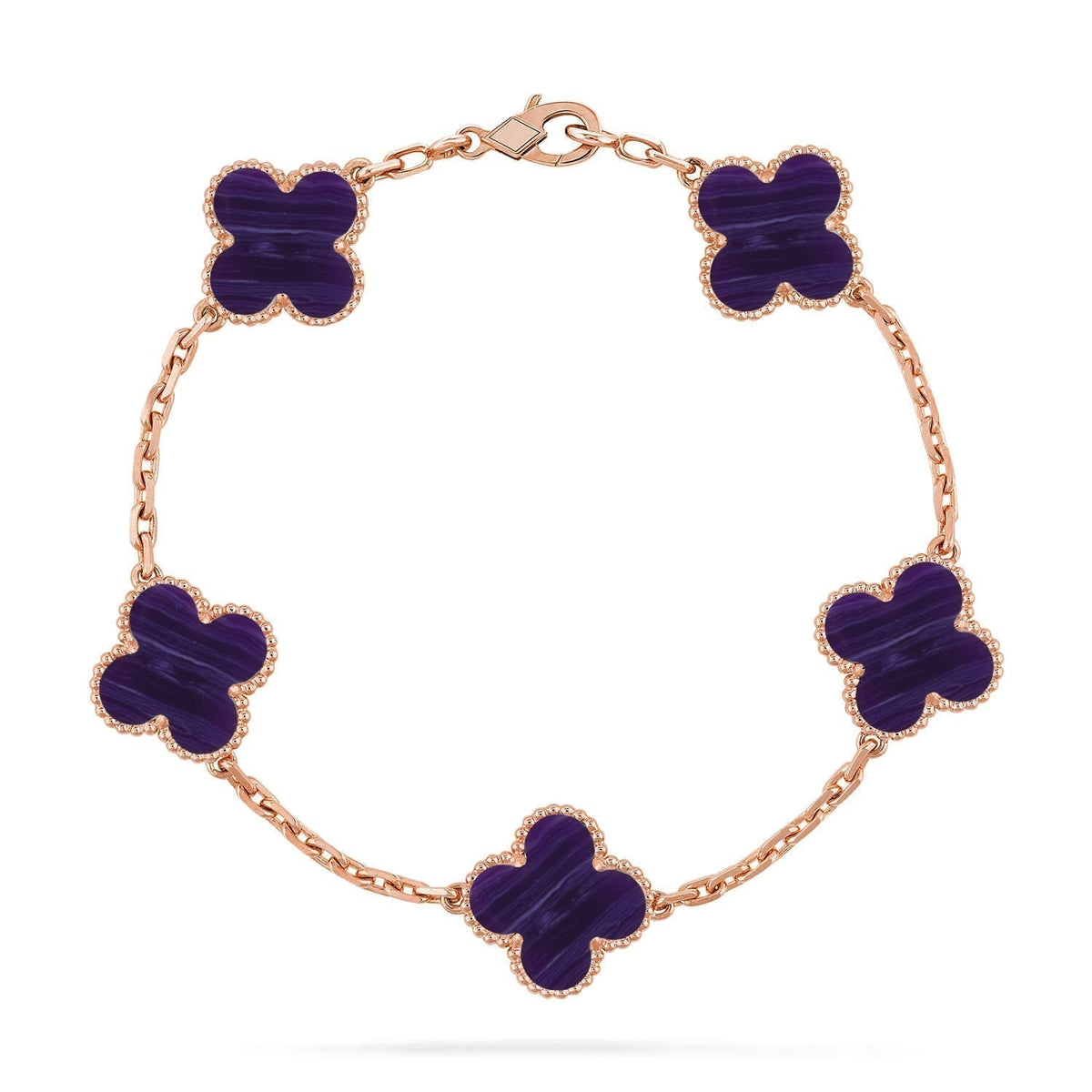 [Cyra] New CLOVER 5 MOTIF PURPLE STRIPES BRACELET COLLECTION