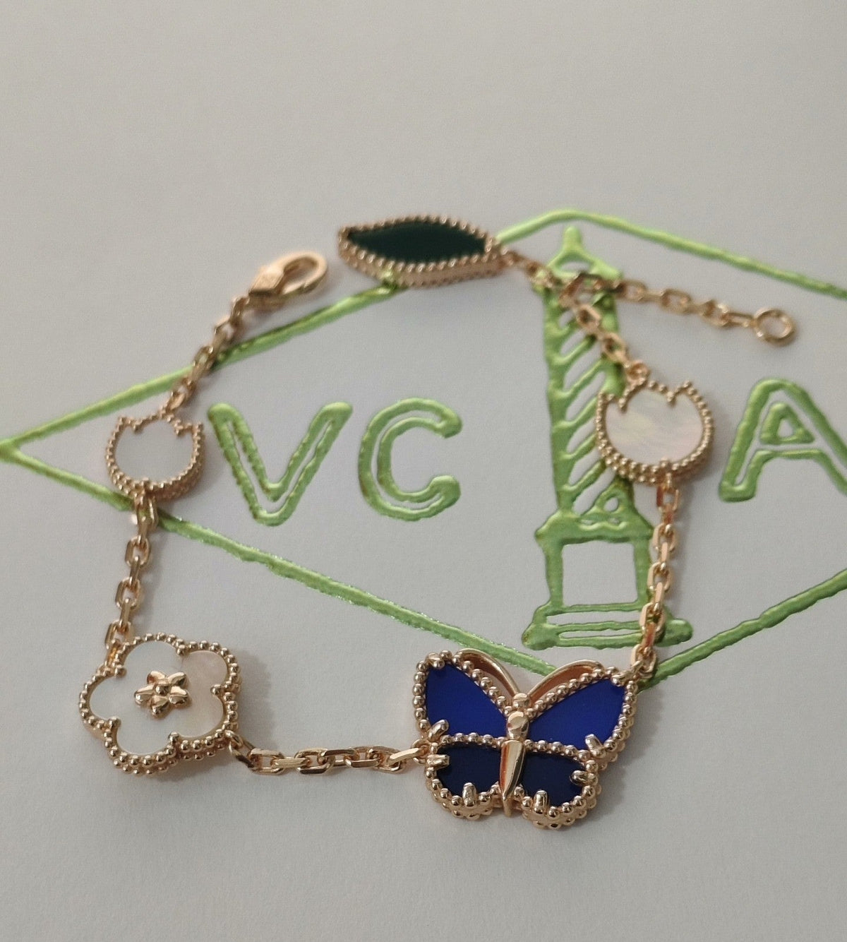 [Cyra]  2026 NEW SPRING LUCKY 5 MOTIF BRACELET
