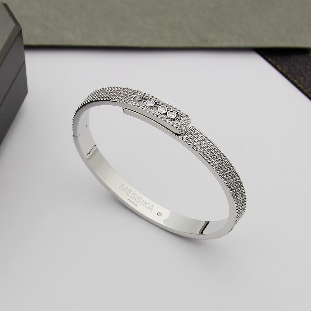 [Cyra] Move Noa Full Pavé Diamond Bangle Bracelet