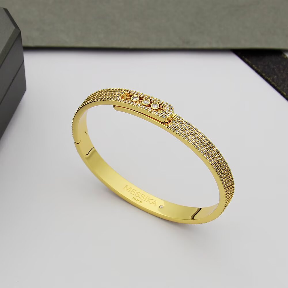 [Cyra] Move Noa Full Pavé Diamond Bangle Bracelet