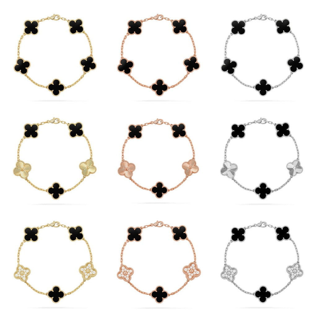 [Cyra] NEUE CLOVER 5 MOTIV ONYX ARMBAND KOLLEKTION