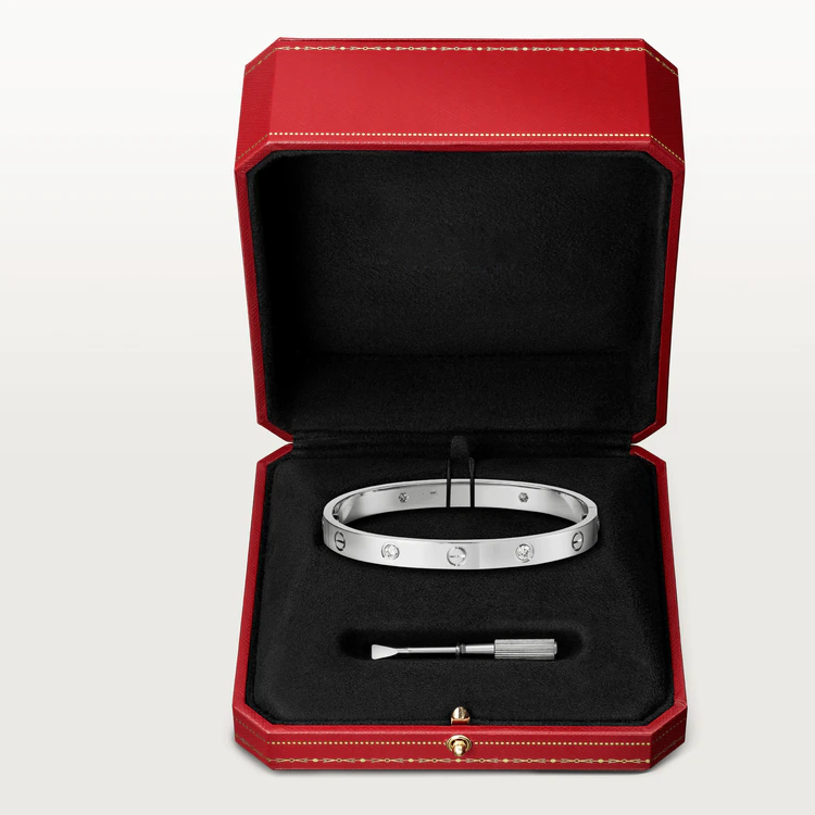 [Cyra]  LOVE BRACELET 6.1MM 4 DIAMONDS