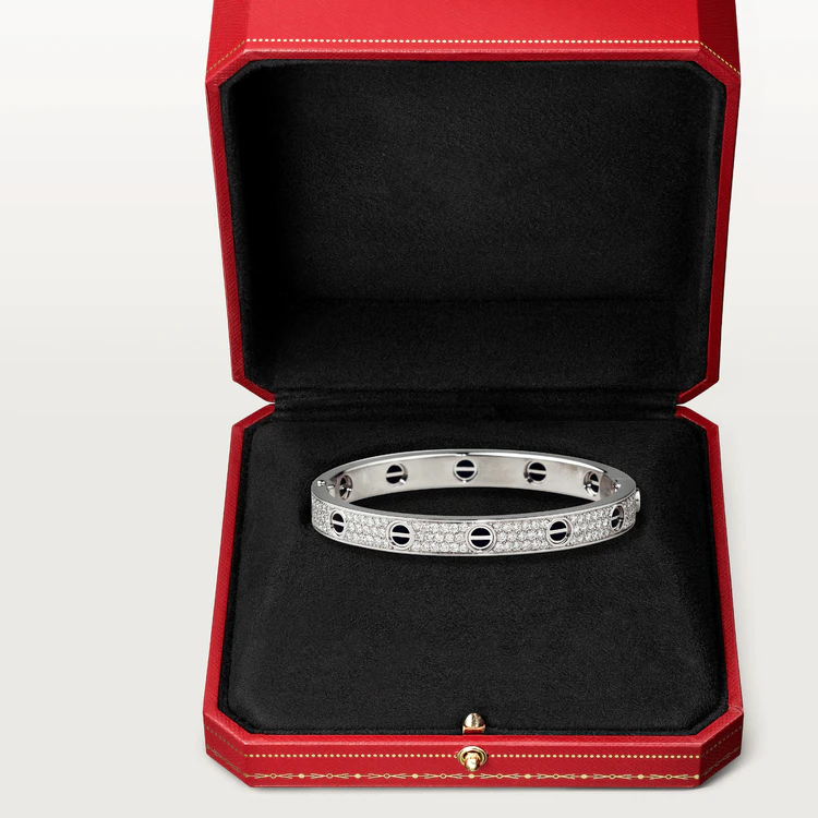[Cyra]  LOVE BRACELET 6.1MM DIAMOND-PAVED CERAMIC