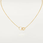 [Cyra]  LOVE NECKLACE DOUBLE RING GOLD