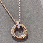 [Cyra]  TRINITY NECKLACE GOLD  DIAMONDS