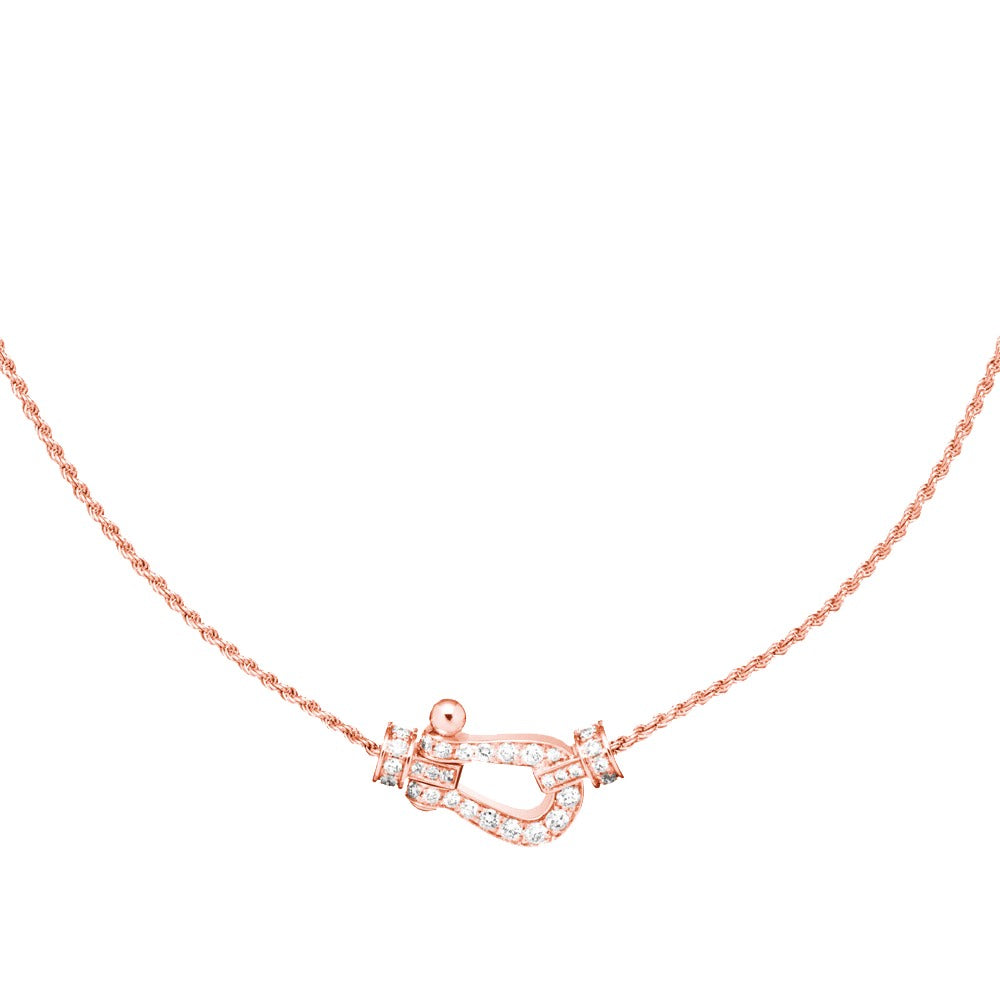 [Cyra]  FORCE 10 PINK GOLD DIAMOND NECKLACE