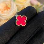 [Cyra] NEW CLOVER PINK ENAMEL RINGS