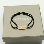 [Cyra] Messika Care(s) Armband aus rosafarbenem Kordel mit Pavé-Besatz