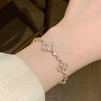 [Cyra]  CLOVER 5 MOTIF PINK BLUE RED WHITE BRACELET