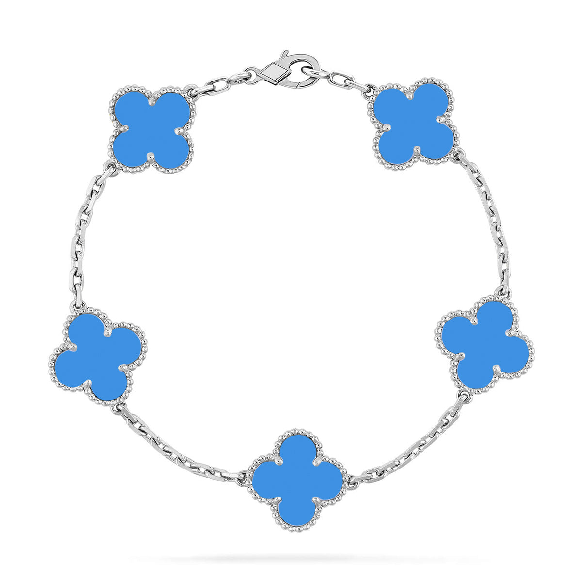 [Cyra] New CLOVER 5 MOTIF BLUE AGATE BRACELET COLLECTION
