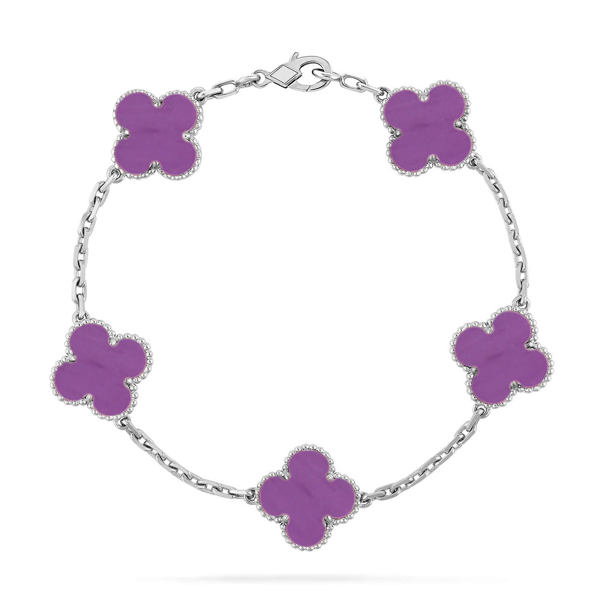 [Cyra] New  CLOVER 5 MOTIF VIOLET BRACELET COLLECTION