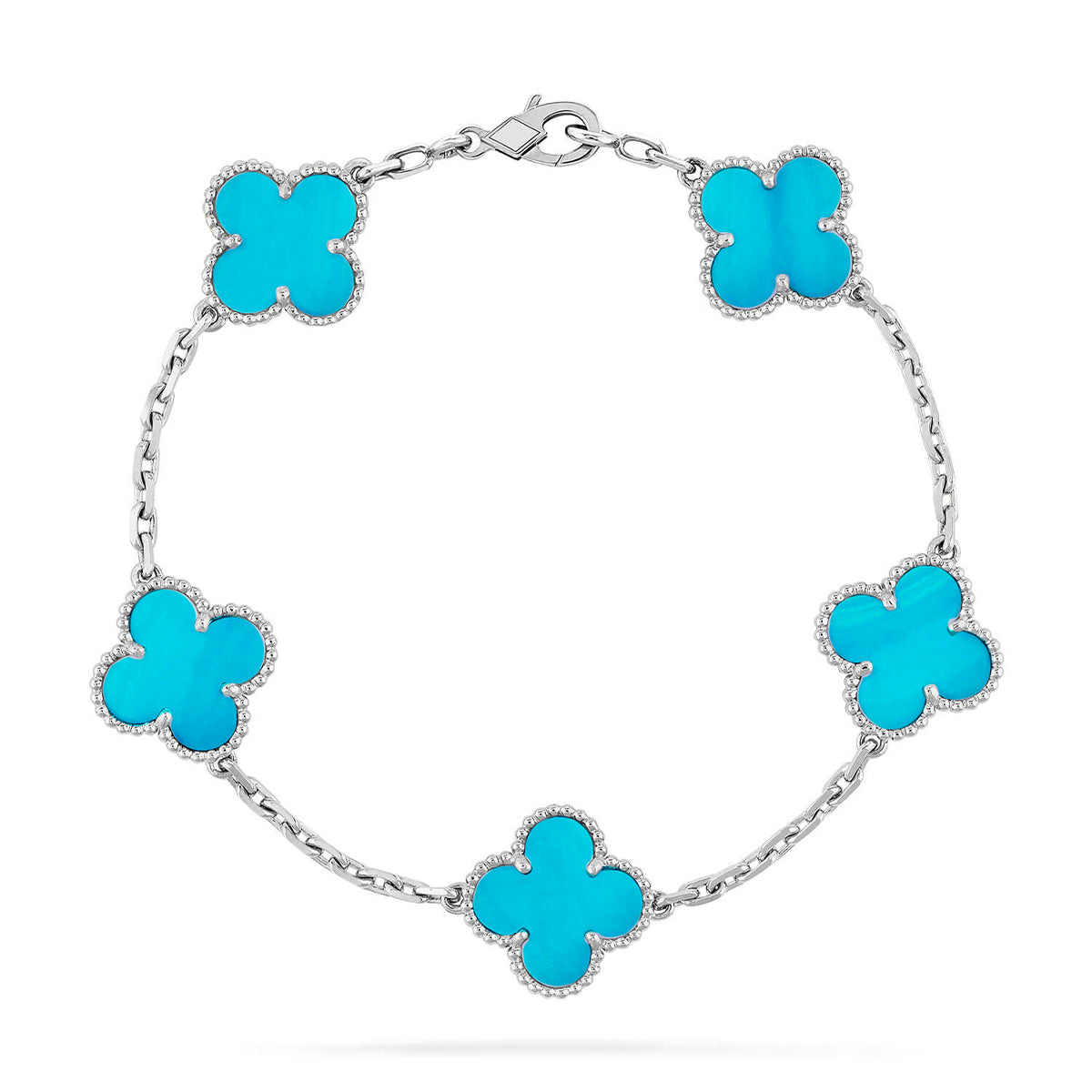 [Cyra] New  CLOVER 5 MOTIF TURQUOISE BRACELET COLLECTION