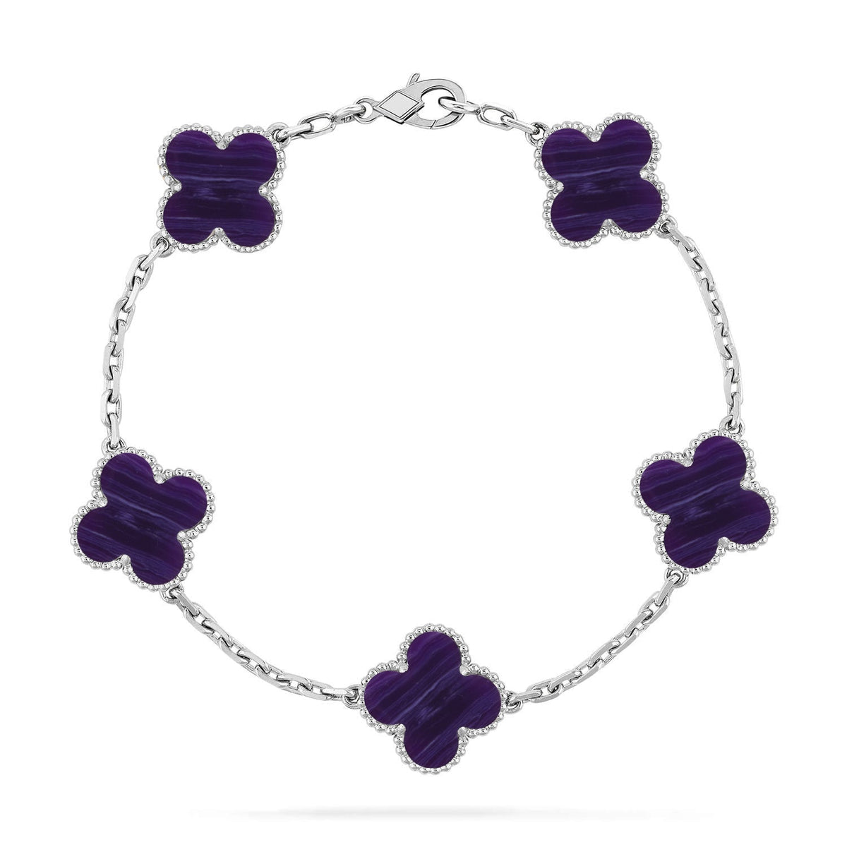 [Cyra] New CLOVER 5 MOTIF PURPLE STRIPES BRACELET COLLECTION