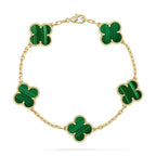[Cyra] NEUE CLOVER 5 MOTIF MALACHIT ARMBAND KOLLEKTION
