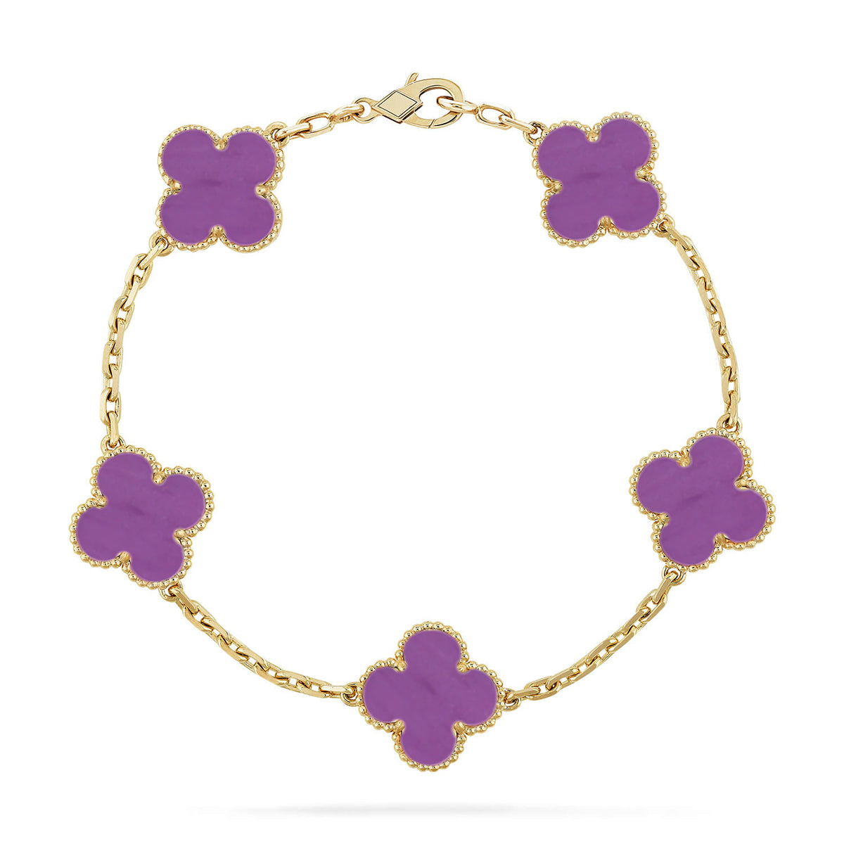 [Cyra] New  CLOVER 5 MOTIF VIOLET BRACELET COLLECTION
