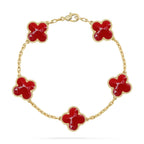 [Cyra] Neue CLOVER 5 MOTIV ROTES MUSTER ARMBAND KOLLEKTION
