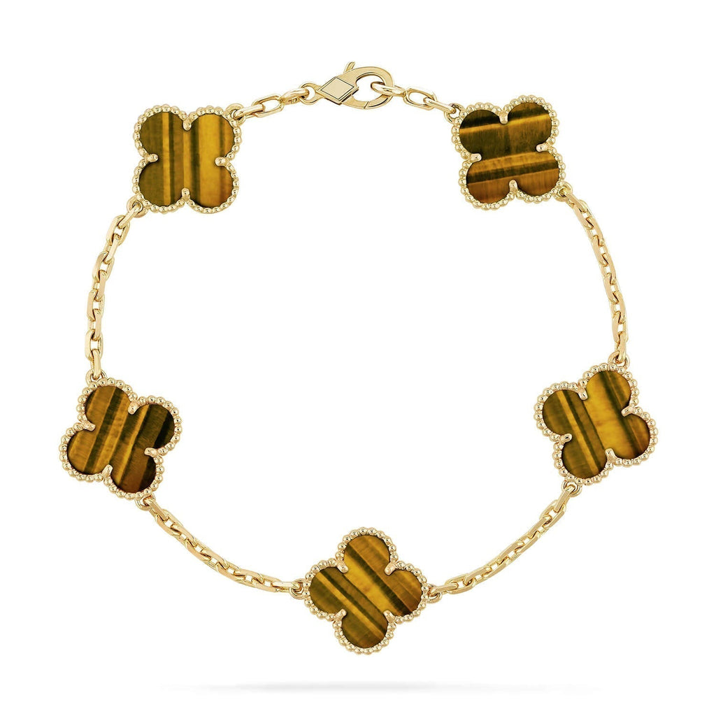 {
  "Cyra": "Neue CLOVER 5 MOTIVE TIGERAUGE ARMBAND KOLLEKTION"
}
