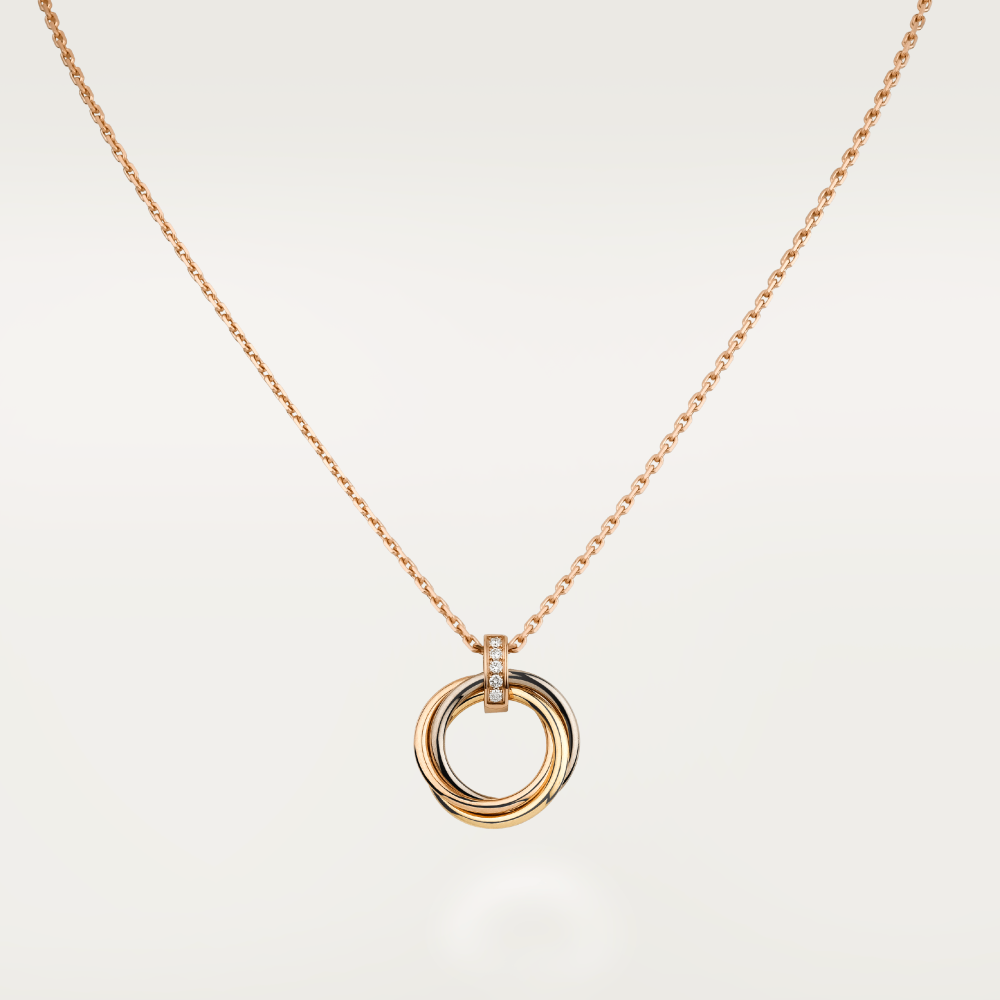 [Cyra]  TRINITY NECKLACE GOLD  DIAMONDS
