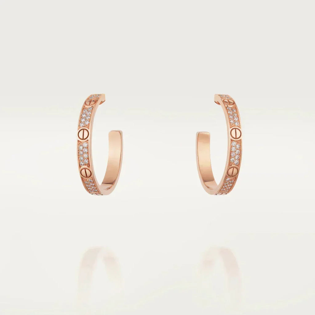 [Cyra] LOVE DIAMOND OHRRINGE AUS ROSÉGOLD