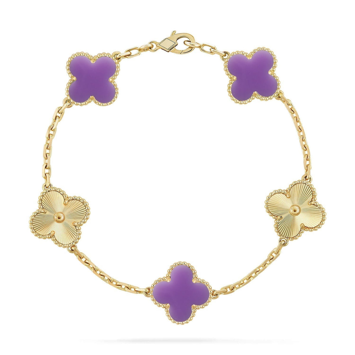 [Cyra] New CLOVER 5 MOTIF LIGHT PURPLE BRACELET COLLECTION