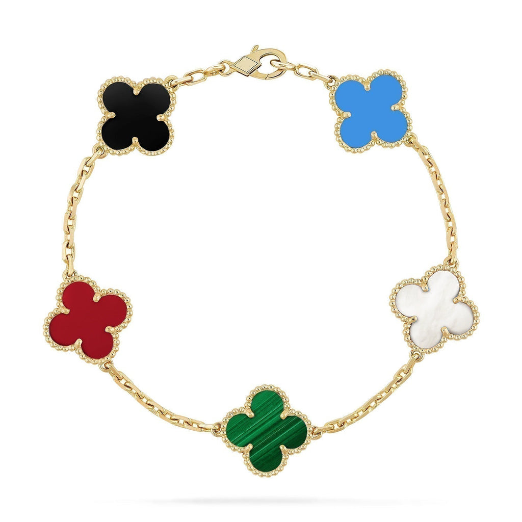 [Cyra] New CLOVER 5 MOTIFS MULTICOLOR BRACELET