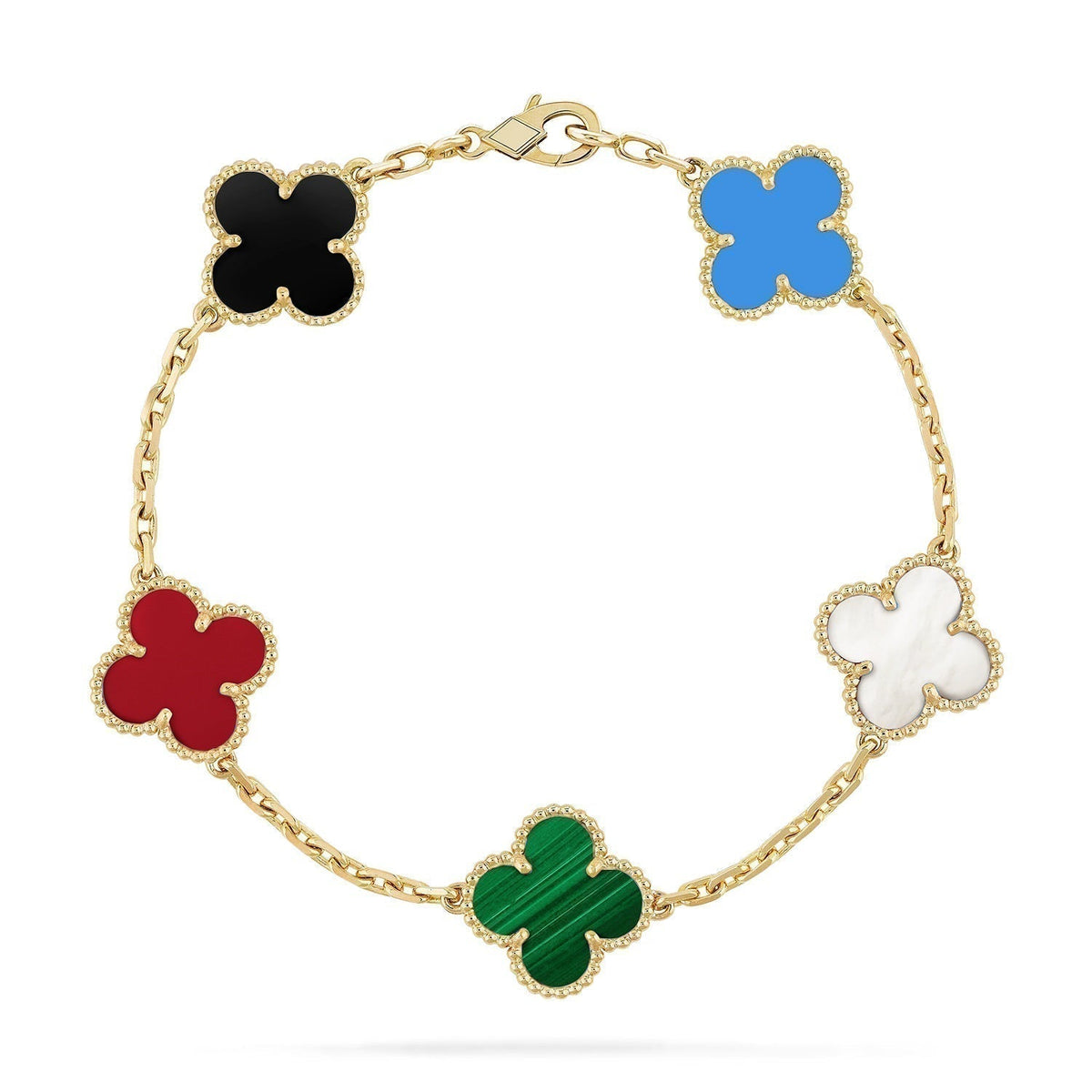 [Cyra] New CLOVER 5 MOTIFS MULTICOLOR BRACELET