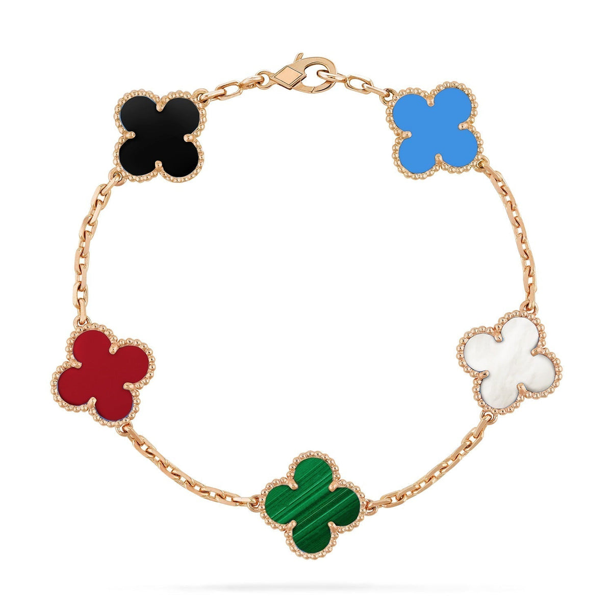 [Cyra] New CLOVER 5 MOTIFS MULTICOLOR BRACELET