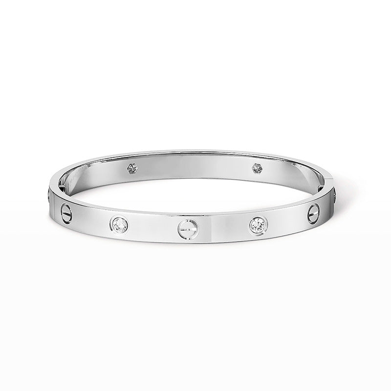 [Cyra]  LOVE BRACELET 6.1MM 4 DIAMONDS