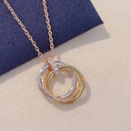 [Cyra]  TRINITY NECKLACE GOLD  DIAMONDS