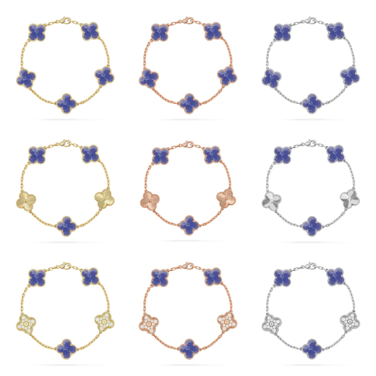 [Cyra] New CLOVER 5 MOTIF BLUE VEINS BRACELET COLLECTION