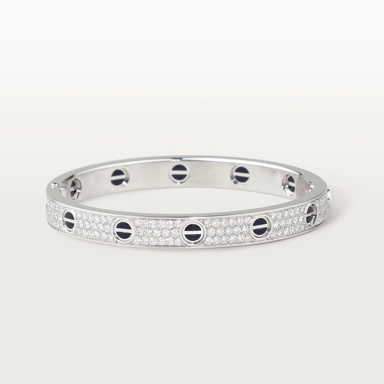 [Cyra]  LOVE BRACELET 6.1MM DIAMOND-PAVED CERAMIC