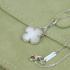 [Cyra]  CLOVER  15MM WHITE MOTHER-OF-PEARL SILVER