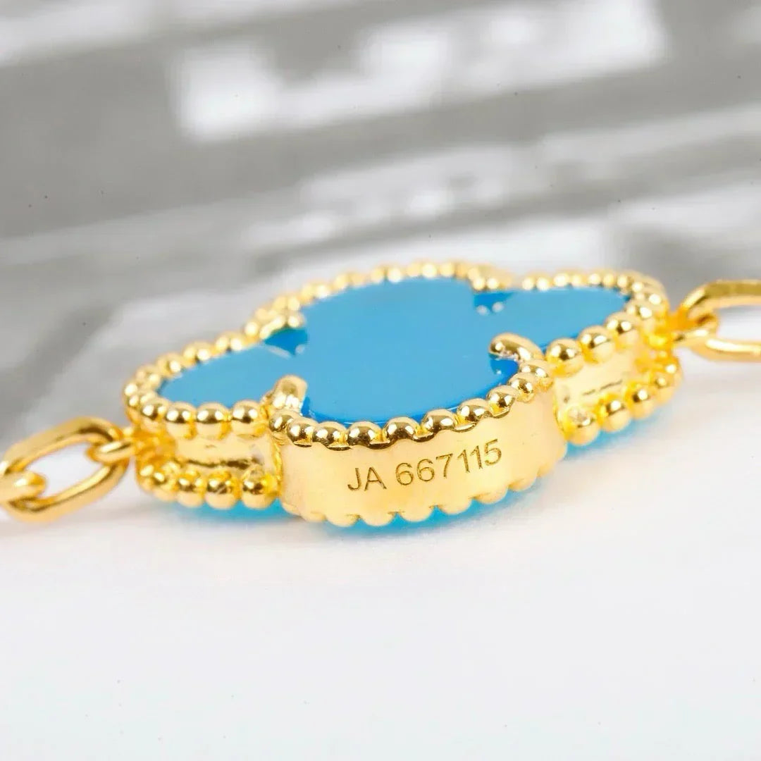 [Cyra] New  CLOVER 5 MOTIF TURQUOISE BRACELET COLLECTION