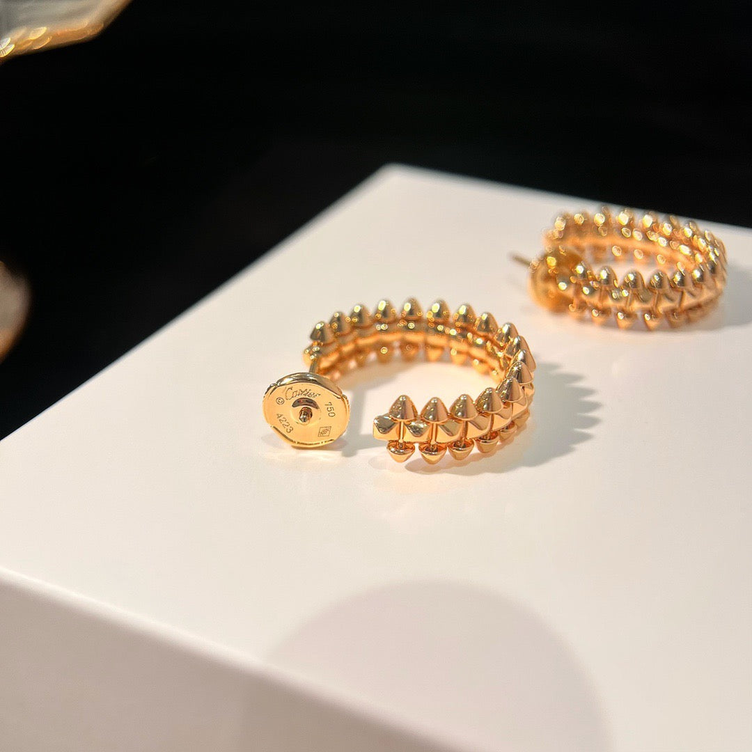 [Cyra]  CLASH SMALL HOOP EARRINGS