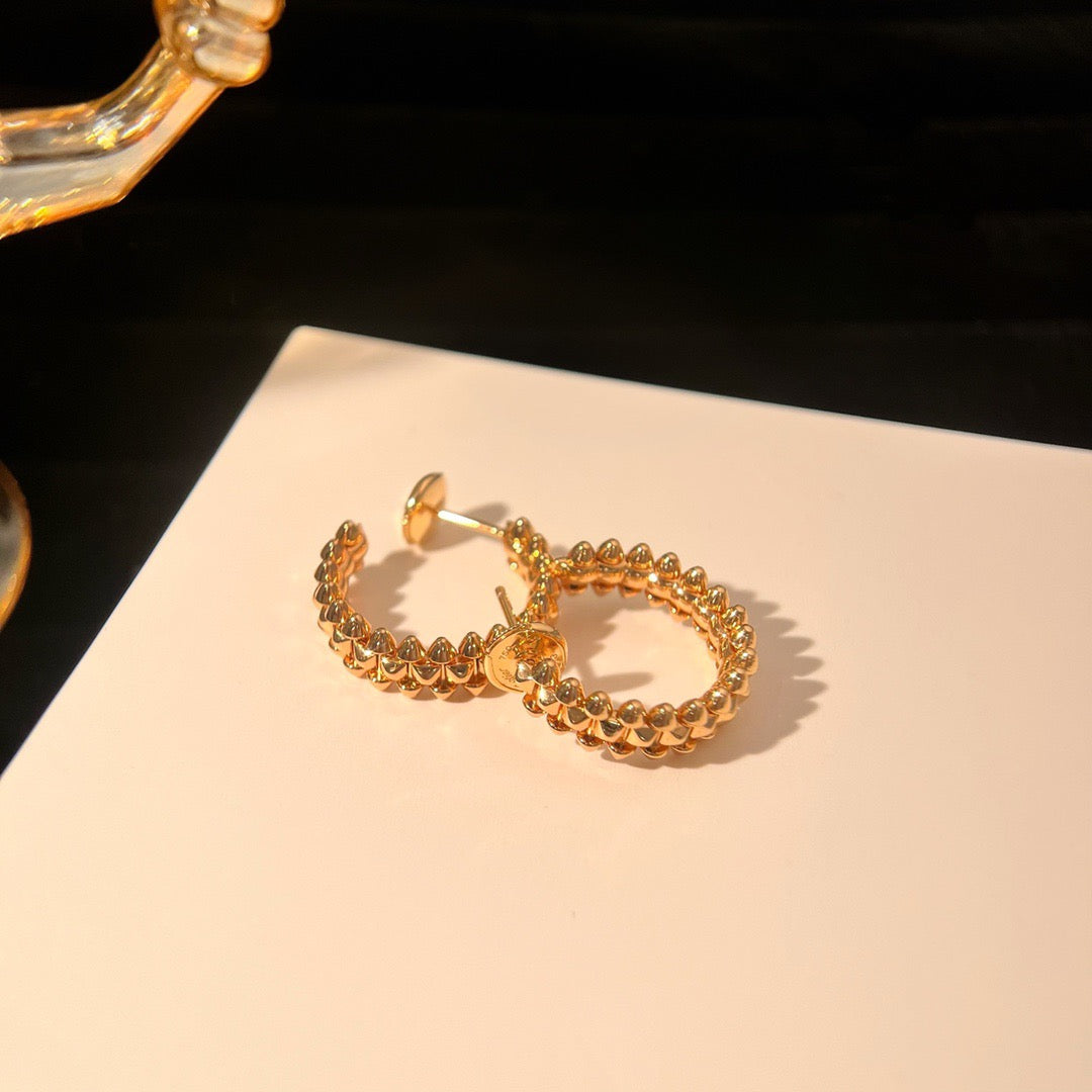[Cyra]  CLASH SMALL HOOP EARRINGS